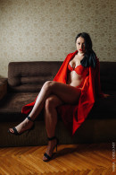 Emma`s Killer Curves And Red Coat With Red Lingerie gallery from CHARMMODELS by Domingo - #1