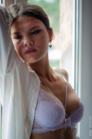 Adorable Polina With White Bra Poses Sexy On The Window gallery from CHARMMODELS by Domingo - #10