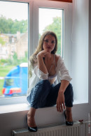 Adorable Polina With White Bra Poses Sexy On The Window gallery from CHARMMODELS by Domingo - #13