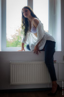 Adorable Polina With White Bra Poses Sexy On The Window gallery from CHARMMODELS by Domingo - #5