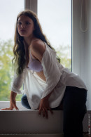 Adorable Polina With White Bra Poses Sexy On The Window gallery from CHARMMODELS by Domingo - #6