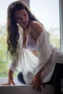 Adorable Polina With White Bra Poses Sexy On The Window gallery from CHARMMODELS by Domingo - #7