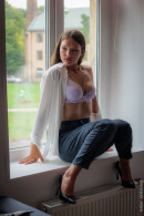 Adorable Polina With White Bra Poses Sexy On The Window gallery from CHARMMODELS by Domingo - #8