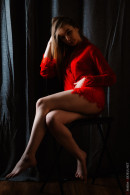 Lady In Red Beautiful Sofia Naked Only In A Small Morning Dress gallery from CHARMMODELS by Domingo - #2