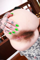 Hairy Goddess Pearl Sage Exposes Her Generous Bush And Cute Ass gallery from ATKHAIRY by GB Photography - #5