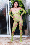 Amber Summer in Amber Looks Great In Her Neon Fishnet Body Suit. gallery from ATKHAIRY by GB Photography - #8