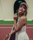 WHITE RABBIT in SANKTOR 090 - PLAYFUL BLONDE ON THE TENNIS COURT gallery from SANKTOR - #5
