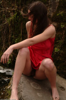 Josie in Red Dress On An Winter's Day gallery from ATKHAIRY by Toby - #12