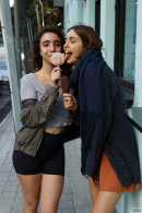 Zoe Aguilar & Emma Velazquez in Zoe And Emma Café Orno 1 gallery from ZISHY by Zach Venice - #2