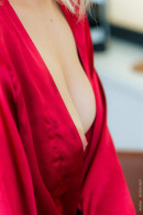 Nipslip Pictures With Blonde Nico In A Red Morning Dress gallery from CHARMMODELS by Domingo - #10