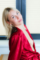 Nipslip Pictures With Blonde Nico In A Red Morning Dress gallery from CHARMMODELS by Domingo - #5