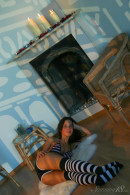 Anoushka E in Anoushka - Striped Socks gallery from STUNNING18 by Thierry Murrell - #4