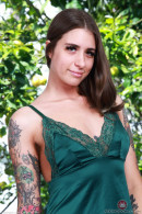 Pearl Sage Slides Out Of Her Green Dress gallery from ATKHAIRY by GB Photography - #8
