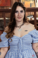 Gigi Blue Dress Big Bush Spreading gallery from ATKHAIRY by GB Photography - #1