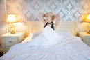 Orellia Black Lace And A Nip Slip On The White Bed gallery from CHARMMODELS by Domingo - #8