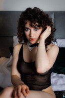 Ariel Larson Transparent Black Bodysuit And Bow Tie In The Bedroom gallery from CHARMMODELS by Domingo - #6