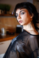 Yumi Fuyu Emo Girl In A Sheer Black Top On The Kitchen Table gallery from CHARMMODELS by Domingo - #4