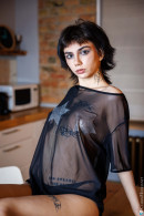 Yumi Fuyu Emo Girl In A Sheer Black Top On The Kitchen Table gallery from CHARMMODELS by Domingo - #5