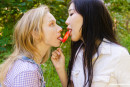 Anna Abit & Alice Klay in Brunette Asian Anna VS Blonde Alice gallery from CLUBSWEETHEARTS - #14