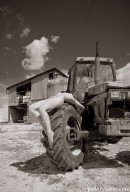 Angelina in Red Tractor gallery from GALLERY-CARRE by Didier Carre - #3