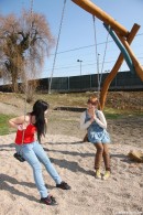 Sandra Z & Jaqueline D in Licking each other on the playground gallery from CLUBSEVENTEEN - #10