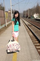 Jaqueline D in Masturbating at the train station gallery from CLUBSEVENTEEN - #14
