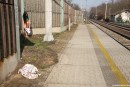 Jaqueline D in Masturbating at the train station gallery from CLUBSEVENTEEN - #5