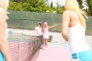 Joleyn Burst & Anabelle & Chrissy Fox & Katy E in Teen catfight at the tennis court video from CLUBSEVENTEEN - #8