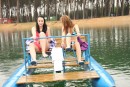 Simone K & Anouk I & Tamara F & Nikki I in Four girls, two water bikes video from CLUBSEVENTEEN - #13