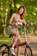 Cam Girl Merry Pie Riding Her Bike Without Panties gallery from CLUBSEVENTEEN - #1