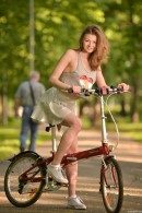 Cam Girl Merry Pie Riding Her Bike Without Panties gallery from CLUBSEVENTEEN - #11