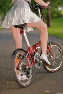 Cam Girl Merry Pie Riding Her Bike Without Panties gallery from CLUBSEVENTEEN - #12