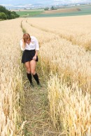 Chrissy Fox in Schoolgirl Pleasuring Herself In A Wheat Field gallery from CLUBSEVENTEEN - #9
