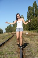Morgan R in Peeing On A Railroad Track gallery from CLUBSEVENTEEN - #15