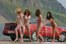 Evia & Irina F & Kata A & Milli in Car Wash gallery from FEMJOY by Max Stan - #7