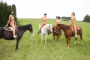 Nicoletta H & Cindy F & Susan G & Nessy in Naked Horse Riding gallery from CLUBSEVENTEEN - #13