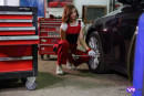 Tera Link in Cute Female Mechanic Plays Solo In The Car Service gallery from TMWVRNET - #1