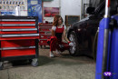 Tera Link in Cute Female Mechanic Plays Solo In The Car Service gallery from TMWVRNET - #11