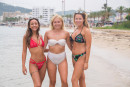 Ashleigh D & Emma G & Hollie B in Girly Trio On The Beach gallery from REALBIKINIGIRLS - #4