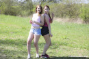 Charli Red & Kizzy Sixx in Young Lesbians Licking Pussy Outdoors gallery from CLUBSEVENTEEN - #2