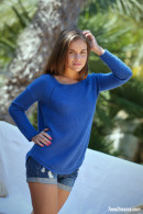 Emma Brown In Blue Shirt And Daisy Duke Shorts gallery from TEENDREAMS - #1