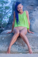 Sweet Julie in Green And Blue gallery from EROTICBEAUTY by Angela Linin - #3