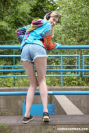 Milena Devi in Skinny Blonde Teen Pleasuring Herself Outdoors gallery from CLUBSEVENTEEN - #15