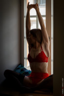 Evelina in On The Window In Red Lingerie gallery from CHARMMODELS by Domingo - #11