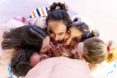 Darcy Dark & Iris Kiss Kiss & Kamilla D & Mellissa & Regina Moonshine in 5 Girls 1 Aerobics Instructor from CLUBSEVENTEEN - #3