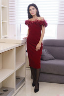 Azumi Liu In A Sexy Holiday Dress gallery from TEENDREAMS - #7